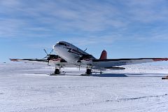 05A The Kenn Borek Air DC3 Basler BT67 Airplane At Union Glacier Antarctica Flies To The South Pole And To See The Emperor Penguins
